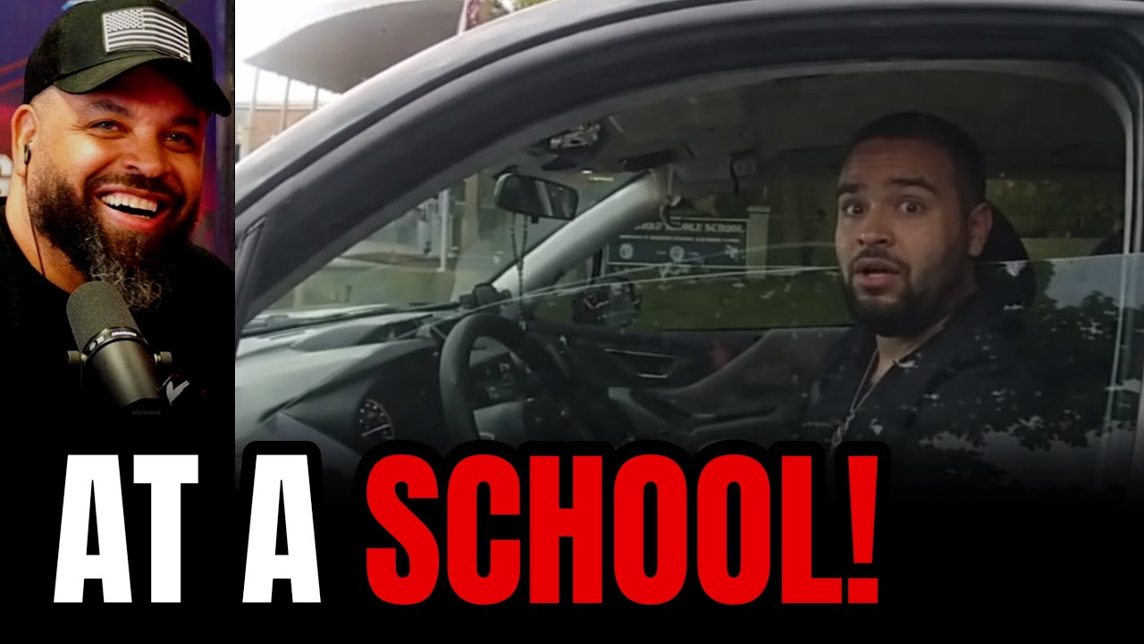 Dude Caught Squeezing One Off in Front of Middle School 🤯