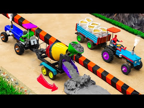 Tractor and Heavy Truck Accident - DIY Science Project to Make Modern Concrete Roads