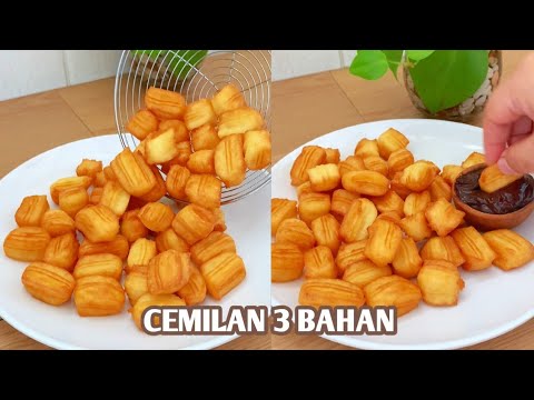 CUMA 3 BAHAN !! MODAL TEPUNG + SKM JADI CEMILAN SEDERHANA TAPI ENAK BANGET