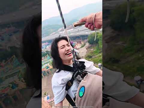Dangerous mistakes people make while bungee jumping #shortsvideo