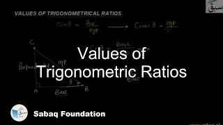 Values of Trigonometric Ratios