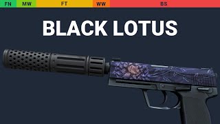USP-S Black Lotus Wear Preview