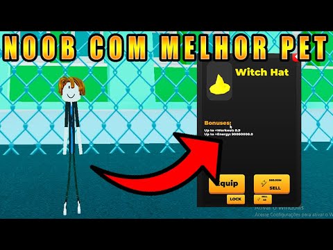 NOOB COMO MELHOR PET NO STRONGMAN SIMULATOR E OLHA OQ ACONTECEU - ROBLOX