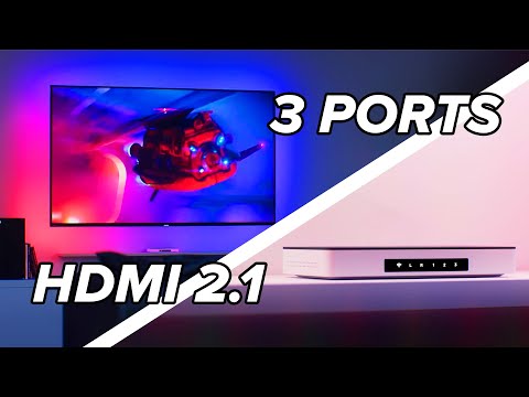 3 HDMI 2.1 Fancy Sync Box - 3 Ports, HDMI 2.1, VRR,  4K 120Hz, 96 LEDs p/m
