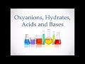 Chemical Nomenclature and Oxyanions