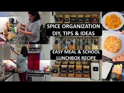 Indian Spice Cabinet Organization | Smart & Budget Friendly Ideas To Organize Small Kitchen Cabinet