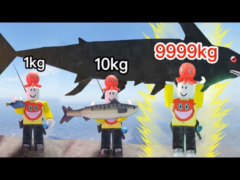 魚釣りのへたが超巨大デカすぎ魚釣れるまでやりこんだロブロックス【 Roblox 】