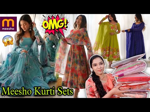 WOW😱MEESHO Anarkali Kurti dress | MEESHO TRENDING dress | Meesho latest Kurti Shopping haul Tamil