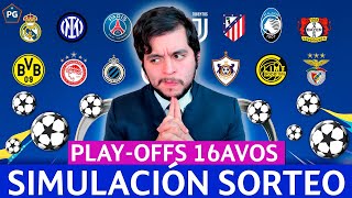 CHAMPIONS LEAGUE 2025/2026🔥SIMULACIÓN SORTEO 16vos de FINAL