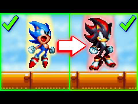 Sonic Mania, but REMIXED MODERN SHADOW! 😎 Sonic Mania Plus Mods Gameplay