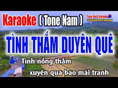 Tình Thắm Duyên Quê || Karaoke Tone Nam – Dễ Hát [ Nhạc Sống Tùng Bách ]