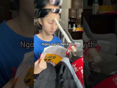 Cô gái sử dụng cách chống ngủ gật độc lạ để ôn thi cấp tốc 😂