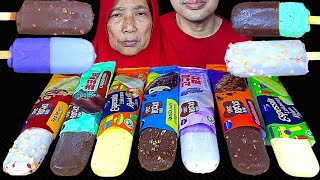 MUKBANG ES KRIM RED VELVET || CHOCO MINT || RUJAK || VANILLA NUTS || CHOCHOLATE NUTS | KELAPA DURIAN