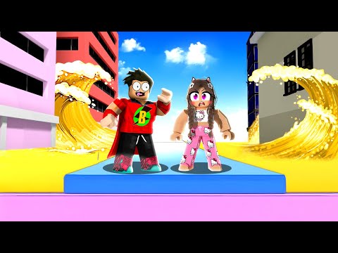 AYBÜKE İLE PEYNİR TSUNAMİSİNDEN KAÇTIK 😂 Roblox Cheese Tsunami