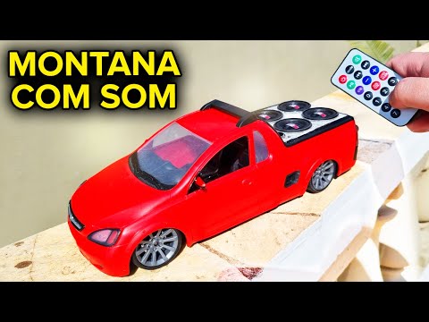 MINIATURA COM SOM DE VERDADE! CHEVROLET MONTANA CAIXINHA BLUETOOTH