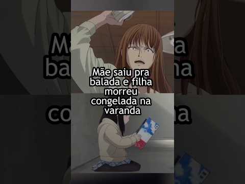 Mãe saiu pra balada e filha morreu congelada na varanda #shorts #anime