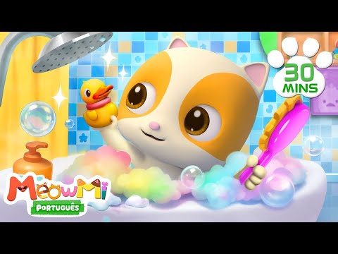 🐱 Show da Família Gato - Hora do Banho | +Completo | Canções para Crianças