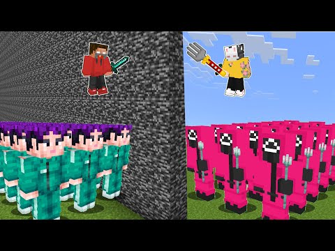 100 SQUID GAME THANOS vs 1000 FORK GUARDS In Minecraft! (Tagalog)