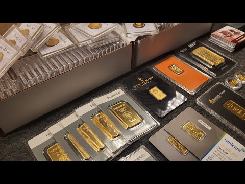 Sehr viele Goldbarren u. Goldmünzen Unboxing