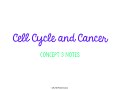 Cell Cycle and Cancer Concepts