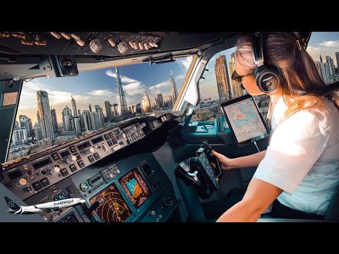 BOEING 737 Stunning LANDING DUBAI Airport RWY30L | Cockpit View | Life Of An Airline Pilot