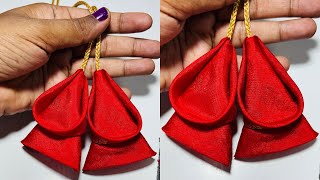 Fabric latkan for blouse || Heavy fabric latkan design cutting and stitching