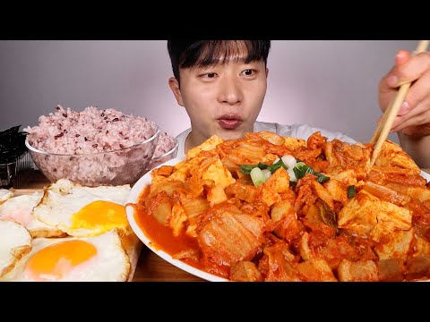 삼겹김치찜 쿨타임 찼다..ㅎ🔥 계란후라이 밥 김 먹방!! ASMR MUKBANG PORK KIMCHIJJIM FRIED EGGS laver EATING SHOW