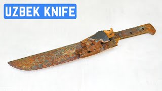 Restoration of an Old Uzbek PCHAK Knife — Careful Cleaning Process