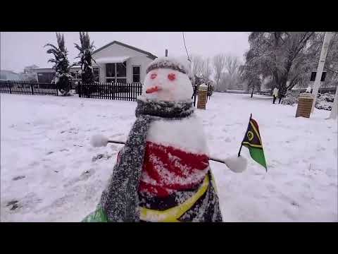 YouTube video thumbnail: 'Never Seen Anything Like This': Australians Enjoy Rare Snowfall