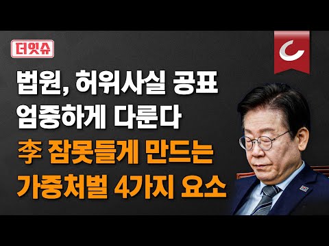 [더잇슈] 이재명 잠 못 들게 하는 가중처벌 4가지 요소