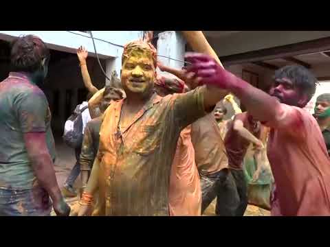 YouTube video thumbnail: Color-Throwing, Dancing as India Celebrates Holi
