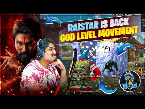 RAISTAR IS BACK GOD LEVEL MOVEMENT SPEED GYAN GAMING OP REACTION ON LIVE  - Garena Free Fire