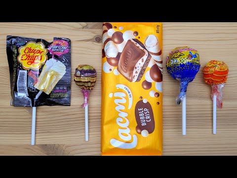 Satisfying Video l Unpack Rainbow Lollipops and Chupa Chups Chocolate  ASMR