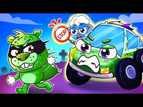 Lost in Zombie World 🧟‍♀️ | Zombie Car Song 😨🚗 | Halloween Songs for Kids by Lamba Lamby