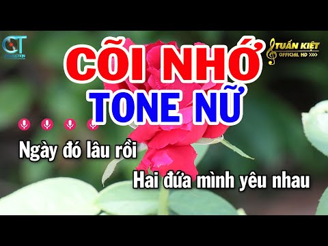Karaoke Cõi Nhớ Tone Nữ ( Bm ) Nhạc Sống Mới || Karaoke Tuấn Kiệt