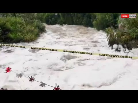 MEGA DESBORDAMIENTO DEL RÍO TULA: EL CIELO ABRIÓ SUS PUERTAS Y LES MANDÓ CASCADAS DE LLUVIA