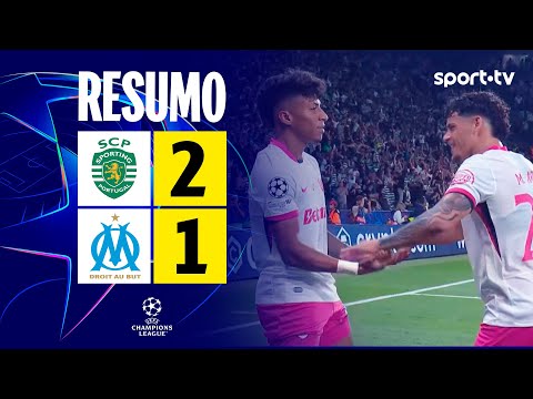 Resumo: Sporting 2-1 Marselha - UEFA Champions League 2025/26 | sport tv