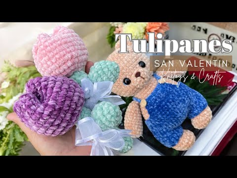 PRECIOSOS TULIPANES San Valentín AMIGURUMI a crochet / English audio