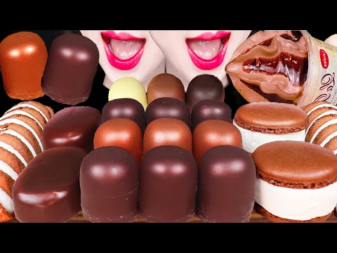 ASMR Dickmann's Marshmallow Chocolate 딕만스 아이스크림 마쉬멜로우 먹방 Mukbang, Eating