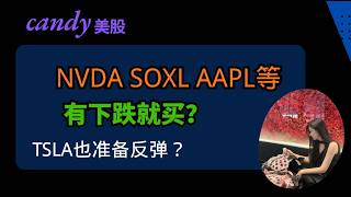 美股 NVDA SOXL AAPL等，有下跌就是买？TSLA也准备反弹吗？ #美股 #tsla #nvda #qqq #aapl #trading #avgo #intc #soxl