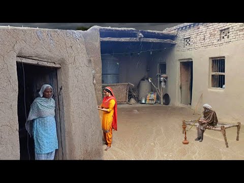 Heavy Rain in a Beautiful and Cool Village of Pakistan | Nomadic Life | Village Life Pakistan