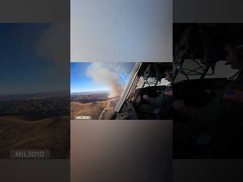 Firefighting, Pacific Palisades, LA. California ANG C-130J aircraft.