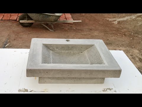 COMO HACER LAVABO, SINK DE CEMENTO CON SOLO $ 7 DOLARES