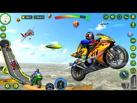 MEGA RAMP BIKE STUNTS GAMES - Super Hero Motorcycle Racer Game - Bike Games For Android