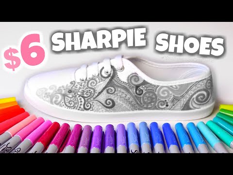 CUSTOM CANVAS SHOES with every SHARPIE MARKER Color - Walmart Transformation