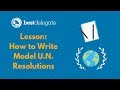 Model UN Resolution Writing Concepts
