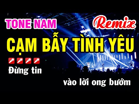 Karaoke Cạm Bẫy Tình Yêu Remix Nhạc Dựt Sôi Động ☞ Cực Sung Nhạc Sống Tone Nam | Hoài Phong Organ