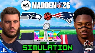 SEAHAWKS vs PATRIOTS | NFL SUPER BOWL | MADDEN 26 PREDICTIONS