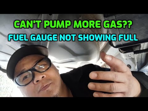 FUEL TANK WILL NOT TAKE GAS AND FUEL GAUGE NOT SHOWING FULL