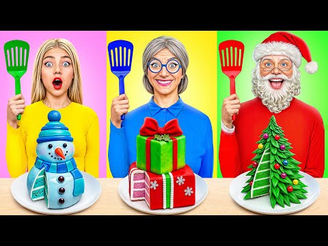 Défi De Cuisine Moi vs Grand-Mère avec Père Noël par Multi DO Challenge